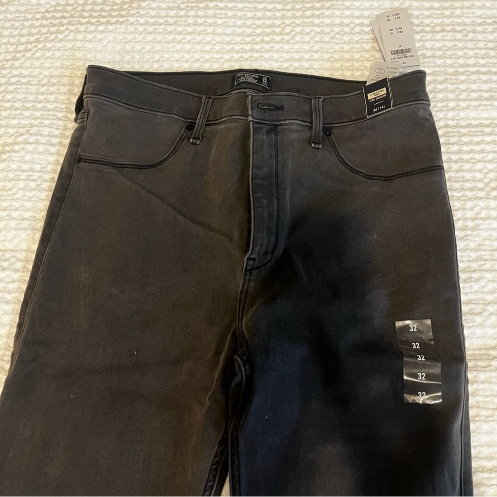Dark grey Abercrombie Ultra High Rise Jegging